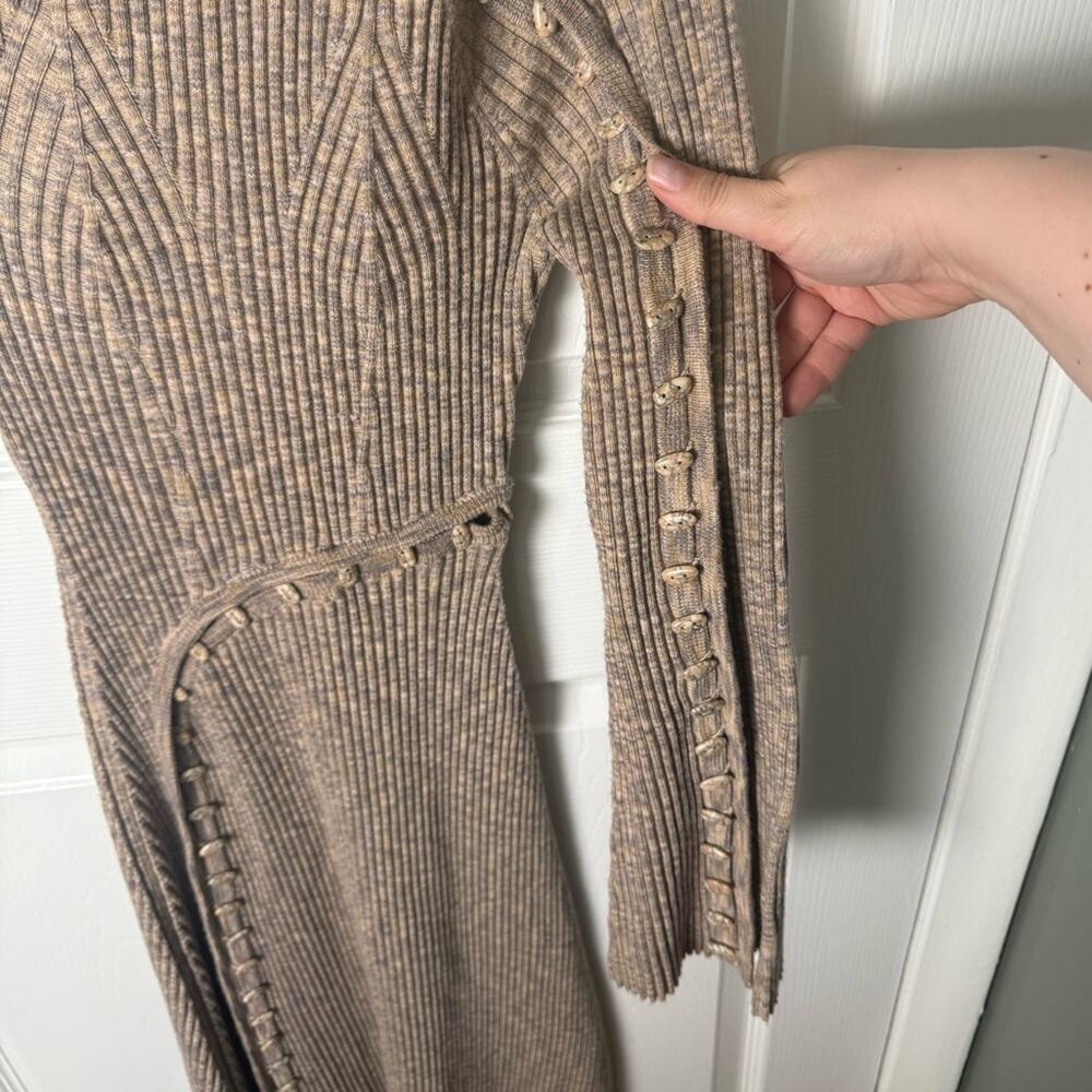 Cult Gaia Rosalia Knit Midi Dress in Canyon Tan M - Picture 5 of 11